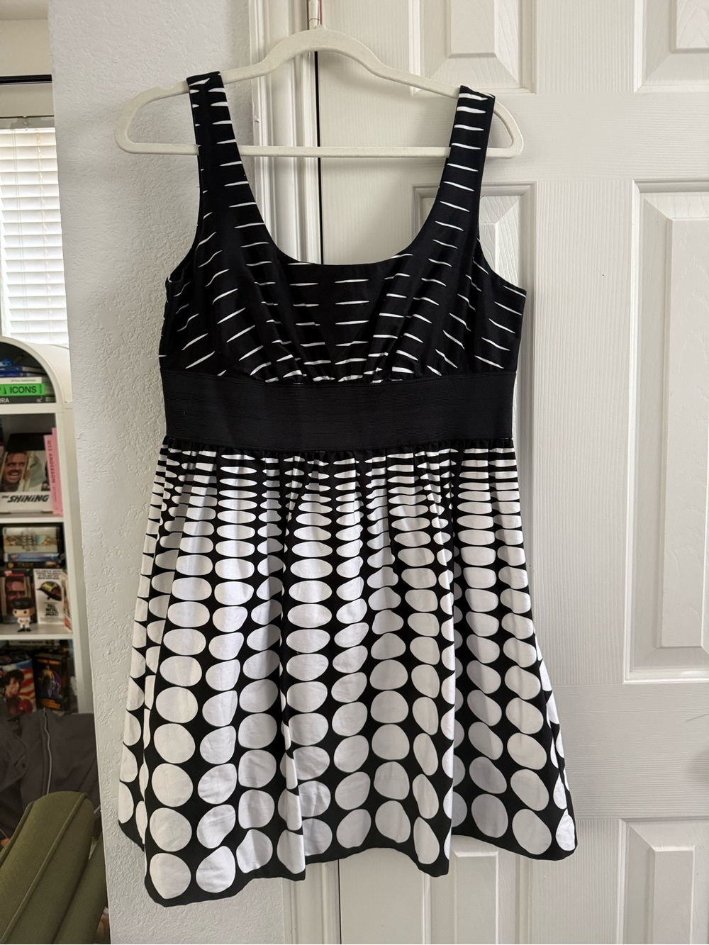 Maurices Black & White Polka Dot Sleeveless Mini Dress